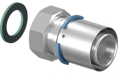 UPONOR S-PRESS ШТУЦЕР С НАКИДНОЙ ГАЙКОЙ ЛАТУННЫЙ 50-G2