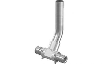 UPONOR SMART RADI Q&E ТРОЙНИК ИЗ ПОКРЫТОЙ МЕДНОЙ ТРУБКИ 20-15CU-20 L=300ММ '2Ф 1023050