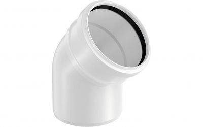 UPONOR DECIBEL ОТВОД КАНАЛИЗАЦИОННЫЙ ОДНОРАСТРУБНЫЙ Д.50ММ 45ГР ПП БЕЛЫЙ '1И 1000201