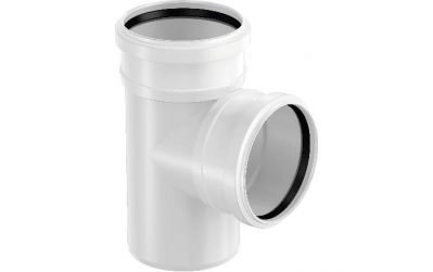 UPONOR DECIBEL ТРОЙНИК КАНАЛИЗАЦИОННЫЙ ДВУХРАСТРУБНЫЙ Д.50/50ММ 88,5ГР ПП БЕЛЫЙ '1И 1000218