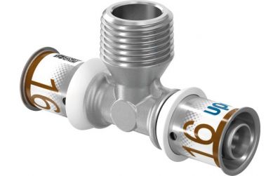 UPONOR S-PRESS PLUS ТРОЙНИК С НАРУЖНОЙ РЕЗЬБОЙ 32-R3/4