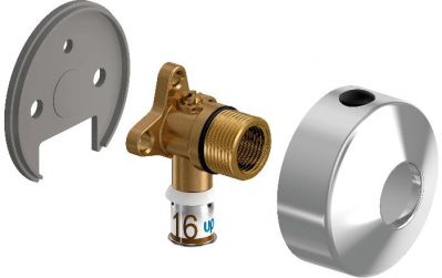 UPONOR S-PRESS PLUS ВОДОРОЗЕТКА С КРАНОМ И ДЕКОРАТИВНОЙ ЧАШКОЙ 16-RP3/4