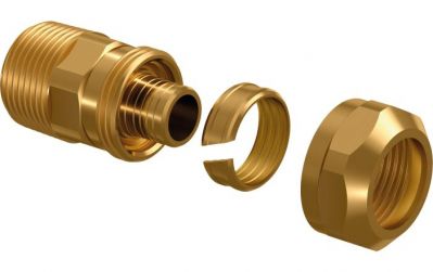 UPONOR ECOFLEX ЗАЖИМНОЙ ШТУЦЕР С НАРУЖНОЙ РЕЗЬБОЙ 20Х2.8-3/4