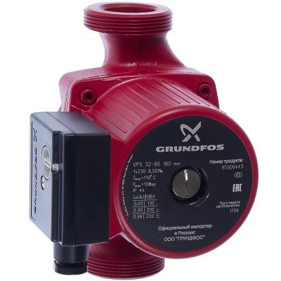 Циркуляционный насос с гайками Grundfos UPS32-80 180 1x230V 50Hz 9H RU 95906443