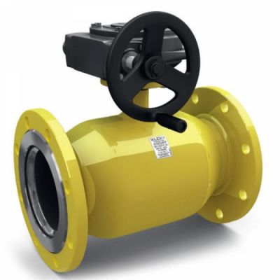 Шаровой стальной кран для газа ф/ф DN 250 PN 25 с редуктором LD КШ.Ц.Ф.Р.GAS.250.025.Н/П.02